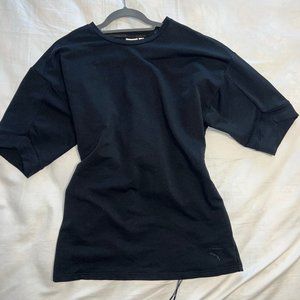 Black Puma t-shirt with adjustable Waist and Back detailing